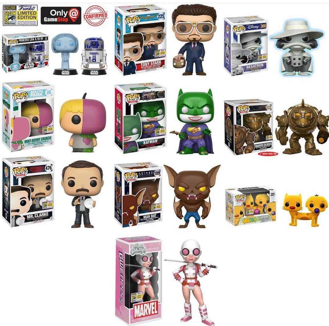 Confirmed shared SDCC exclusives with Gamestop