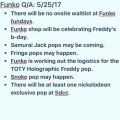 Funko Q&A 5/25/17