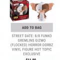 [Placeholder] Hot Topic exclusive Flocked Gizmo Dorbz – Street Dated 8/8