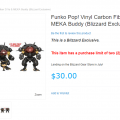 Funko Pop! Blizzard Overwatch Carbon Fiber D.Va & Meka Buddy (Blizzard Exclusive) will go live today!