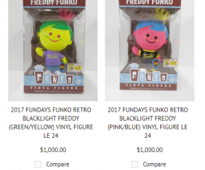 LE 24 Retro Blacklight Freddy (Green/Yellow) & (Pink/Blue) on Gemini! $1000