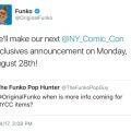 Funko – NYCC Announcement coming Monday 8/28