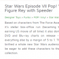 Star Wars Episode VII Pop! Vinyl Figure Rey with Speeder – Restock FPI