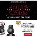 Free Star Wars Funko Pop when you buy tickets to Last Jedi at SMG