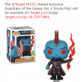 Funko’s Twitter Says Funko Pop! ECCC Target Yondu will be available today!