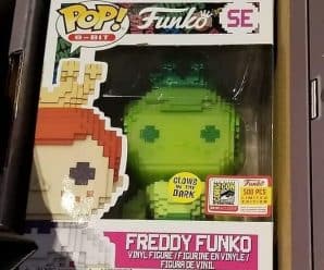 Closer look at glow in the dark green Freddy Funko 8-bit (Le 500)