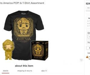 [Placeholder Link] Funko POP! Collectors Box: Coming to America POP! & T-Shirt Assortment (Gold Akeem) Target