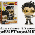 Hot Topic Exclusive MHA Shota Funko Pop will be releasing this morning in stores and online later today