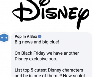 Looks like Pop In A Box will have a Funko Disney Exclusive for Black Friday. More info coming soon.