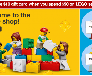 $10 Gift Card when you spend $50 on Lego sets at Target!