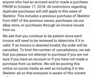 Update From Gemini Collectibles about Funko Pop Metallic Skeletor