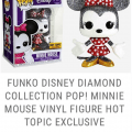 Placeholder for Hot Topic exclusive Diamond Collection Funko Pop Disney Minnie Mouse! Coming Soon.