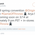 Box Lunch announced that their ECCC Funko Pop Arya will go up at 9pm PST on 3/14