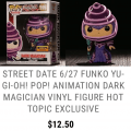 [Placeholder Link] Funko Pop Yu-Gi-Oh! Dark Magician Hot Topic Exclusive – Releases 6/27