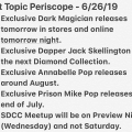 Quick recap from yesterday’s Hot Topic periscope!