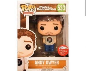 First Look at Funko Pop! Andy Dwyer in Mouse Rat T-shirt. (Fugitive Toys exclusive – 500 pieces)