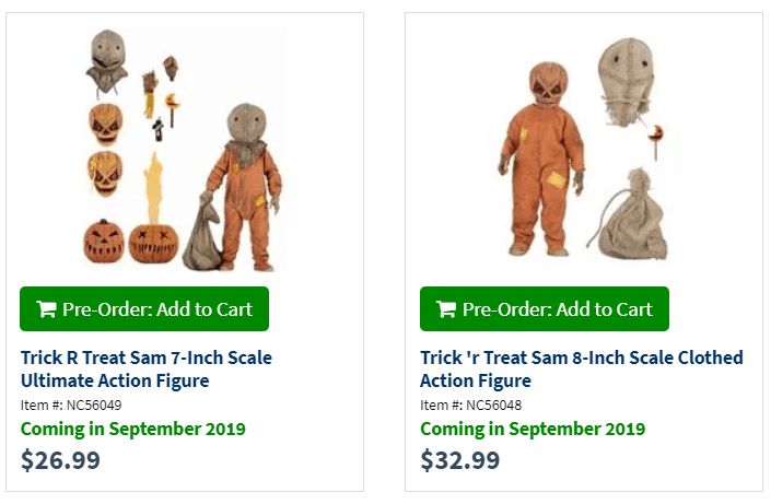 Trick R Treat Sam 7-Inch Scale Ultimate Action Figure and Trick ‘r Treat Sam 8-Inch Scale Clothed Action Figure – Available on EntertainmentEarth.com