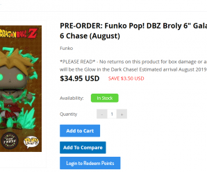 PRE-ORDER: Funko Pop! DBZ Broly 6″ Galactic Toys Exclusive – 1 In 6 Chase (August) – Restock