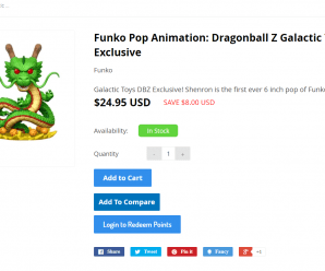 Funko Pop Animation: Dragonball Z Galactic Toys Shenron 6″ Exclusive – Restock