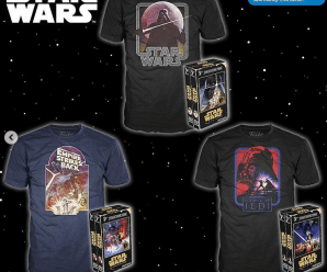 Coming Soon: Walmart Exclusive Gold Star Wars Funko Pop! and VHS Tees