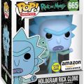 Funko Pop! Animation: Rick & Morty – Holgram Rick Clone, Glow in The Dark, Amazon Exclusive
