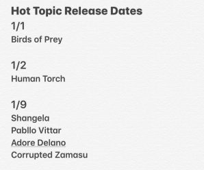 Here are the Funko Hot Topic release dates for some of the Pops releasing in January!