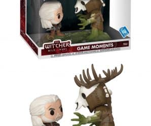 Glam shot look at GameStop exclusive Funko Pop The Witcher Geralt vs. Leshen Moment! Available for preorder.