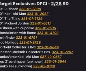 Here are the DPCIs for the Target exclusive Funko Pops releasing on February 28th!