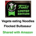 ECCC Leaks: Vegeta eating noodles and flocked Bulbasaur! Shared with Amazon. Releasing next month.