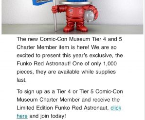 More info regarding SDCC exclusive Red Astronaut Toucan!