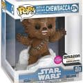 First look at Amazon exclusive Funko Pop Battle at Echo Base – Flocked Chewbacca! Not available for preorder in the US yet.
