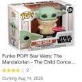 Target exclusive Funko Pop The Child (concerned) will be releasing on 8/14!