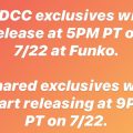 SDCC Funko Exclusives will release at 5pm PT on 7/22 at Funko.com