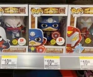 Funko Pop Walgreens Exclusive Infinity Warps: Arach-Knight, Soldier Supreme and Iron Hammer are hitting stores now.