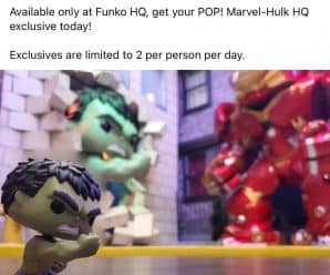 Funko HQ will be releasing a new exclusive Hulk Pop in store today!