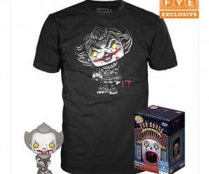 Available Now: FYE exclusive Pennywise Funko Pop and Tee bundle.