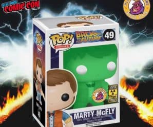 LIMITED EDITION of 3000  NYCC 2020 PLASTIC EMPIRE EXCLUSIVE Marty McFly Plutonium Glow In The Dark Funko Pop!
